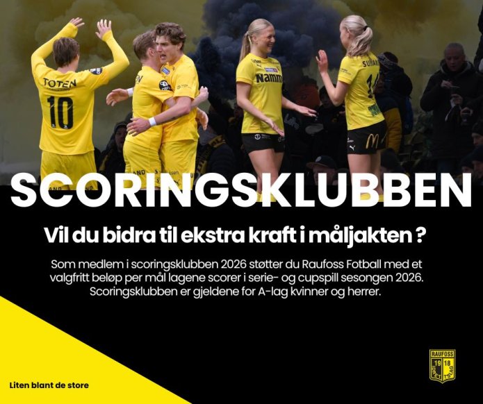 BLI MED i SCORINGSLUBBEN 2026!